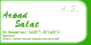 arpad salat business card